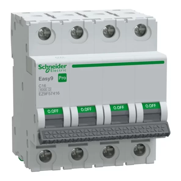 Siguranta automata 4P 16A C 6kA MCB, EZ9F57416, Schneider