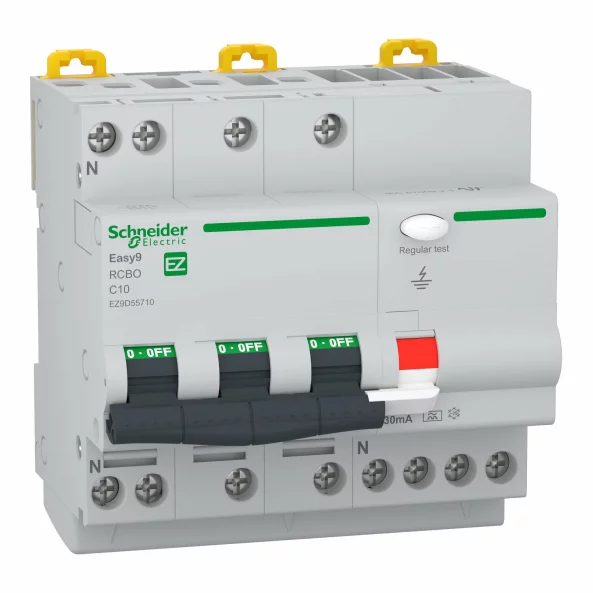 Siguranta diferentiala RCBO 3P+N 10A 30mA 6kA C tip A, EZ9D55710, Schneider
