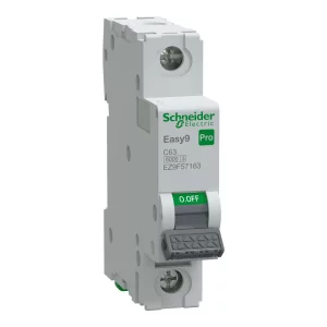 Siguranta automata 1P 63A C 6kA MCB, EZ9F57163, Schneider
