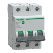 Siguranta automata 3P 16A C 6kA MCB, EZ9F57316, Schneider