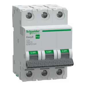 Siguranta automata 3P 25A C 6kA MCB, EZ9F57325, Schneider