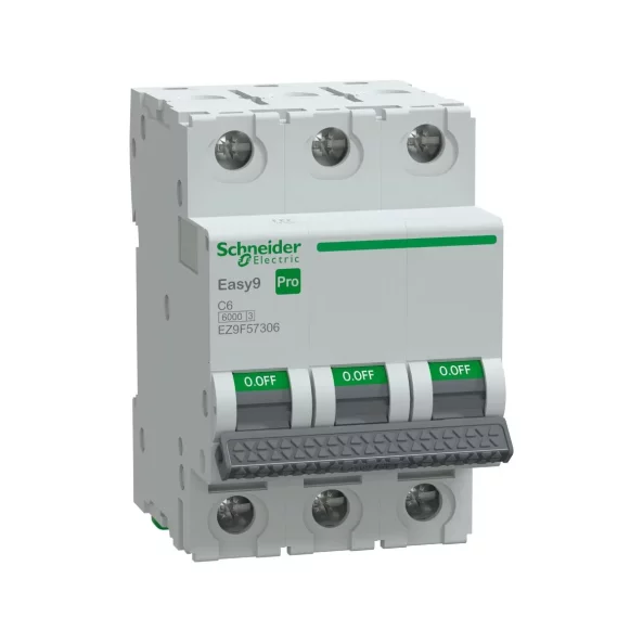 Siguranta automata 3P 6A C 6kA MCB, EZ9F57306, Schneider
