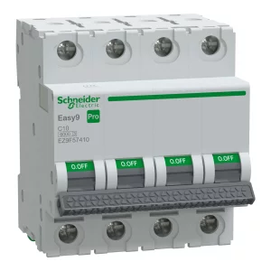 Siguranta automata 4P 10A C 6kA MCB, EZ9F57410, Schneider