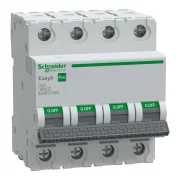 Siguranta automata 4P 63A C 6kA MCB, EZ9F57463, Schneider