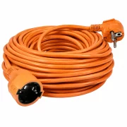 Cordon prelungitor Schuko 16A cablu 15m 3x1.5mm2 IP20 portocaliu
