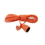 Prelungitor Schuko 16A cablu 5m 3x1.5mm2 cauciuc portocaliu