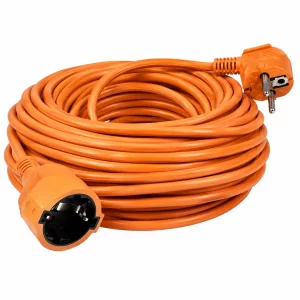 Prelungitor Schuko 16A cablu 25m 3x1.5mm2 cauciuc portocaliu