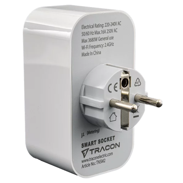 Priza dubla Schuko inteligenta WiFi TUYA 16A 3680W
