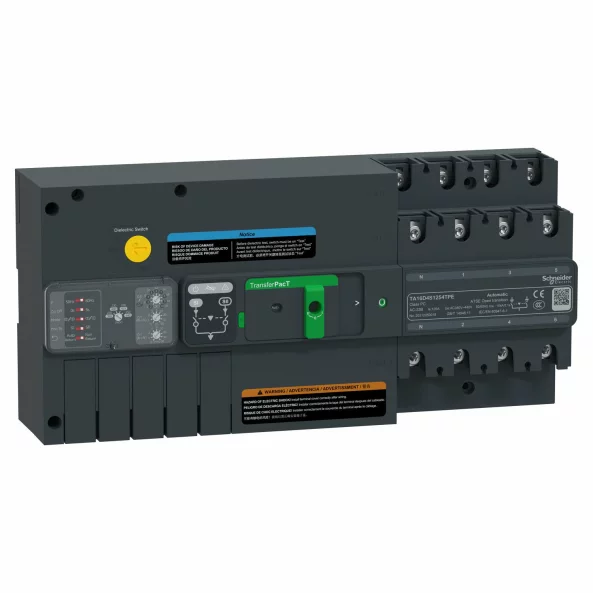 Comutator de sarcina automat TransferPacT 125A 400V 4P rotativ cadru 160A, TA16D4S1254TPE, Schneider
