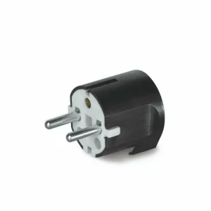 Stecher Schuko UNEL 2P+E 16A 220-240V iesire la 90 grade negru, 130.83N, Scame