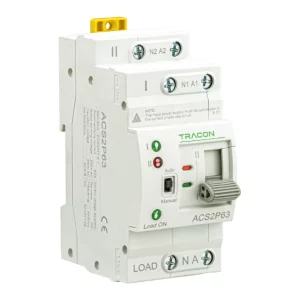 Comutator automat pentru anclansarea alimentarii de rezerva 230VAC 63A 50/60Hz, ACS2P63