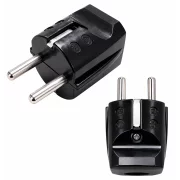Stecher drept negru fara cablu IP44 16A