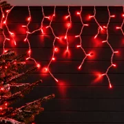 Ghirlanda Craciun 180 LED rosie de exterior cu cablu alb 5mX0.7m
