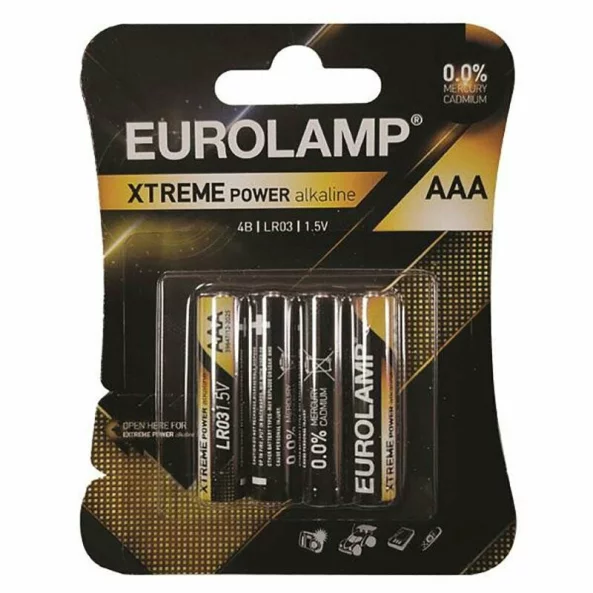 Baterii alcaline AAA LR03 1.5V Extreme Power set 4buc